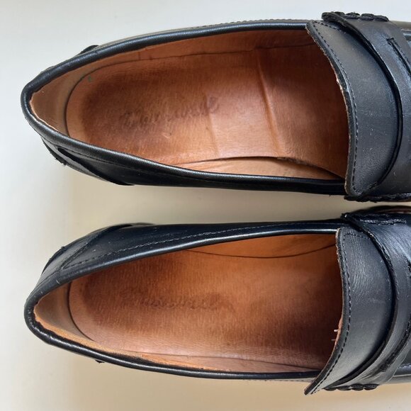 Madewell The Corinne Lug Sole Leather Loafers in Black | Size 7.5 - Picture 7 of 9